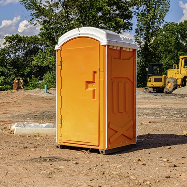 can i customize the exterior of the portable restrooms with my event logo or branding in Elmont